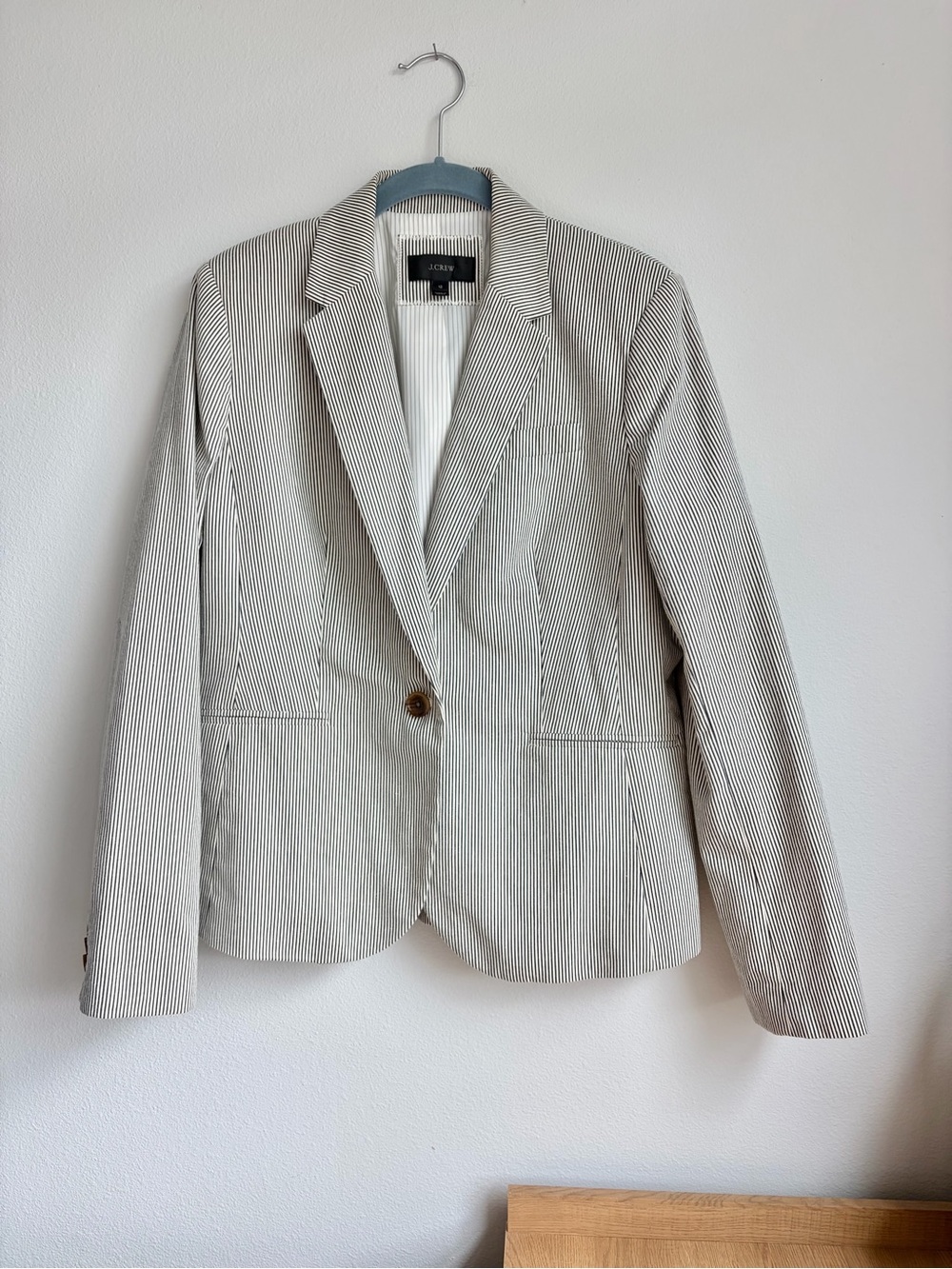 J.Crew Navy White Pinstripe Blazer Women’s 12
